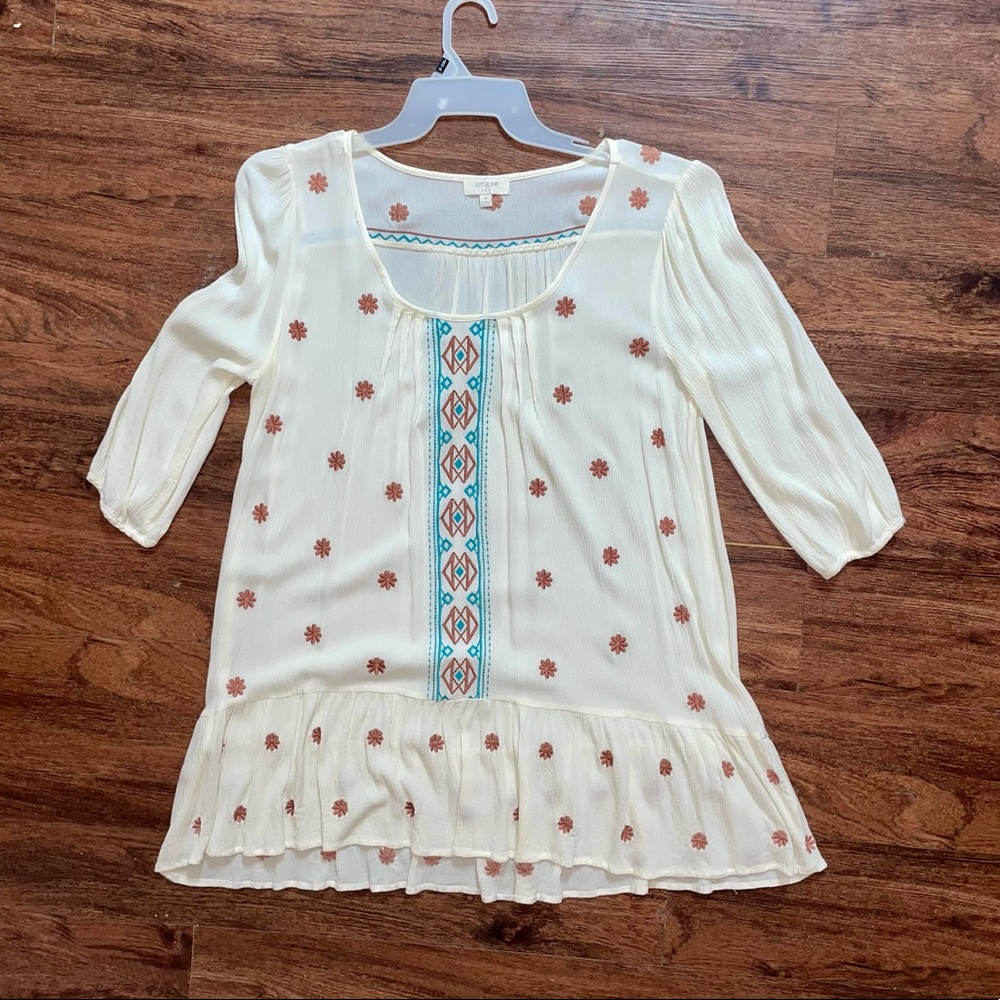 Umgee white embroidery dress size medium
